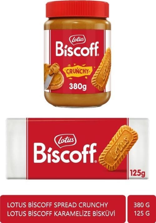 Biscoff Crunchy Spread Bisküvi Kreması 380 gr + Biscoff Karamelize Bisküvi 125 gr