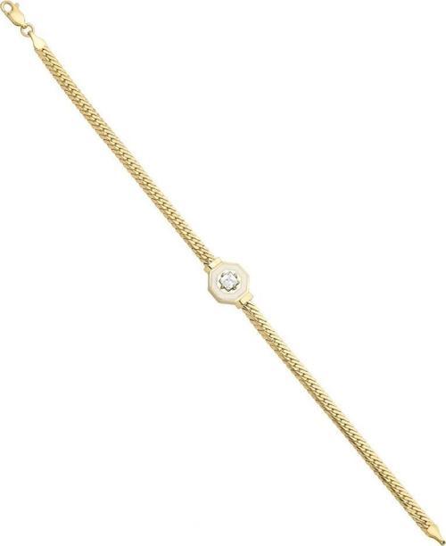 Altın Çağla Bilekliği 14 Ayar Gurmet Chain White