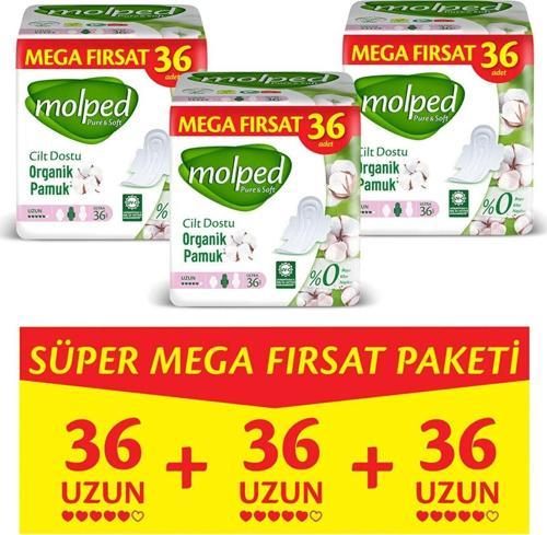 Pure Soft Mega Fırsat Uzun Ultra 36 Lı X 3 Adet