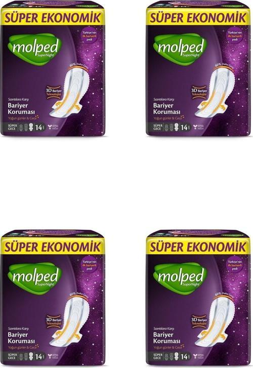 Supernight Süper Ekonomik Gece 14'Lü 4 Adet Ped