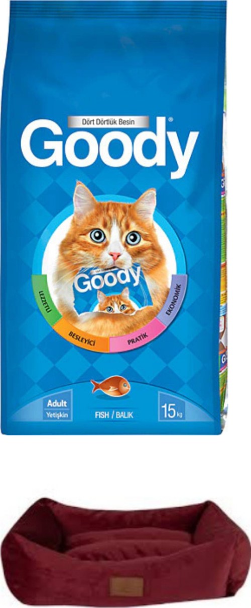 Balıklı Yetişkin Kedi Maması 15 kg+Mini Small  Yatak