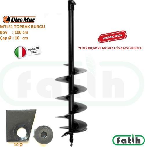 Toprak Burgu Uç 10 Ø X 100 CM MTL51 + MTL85R