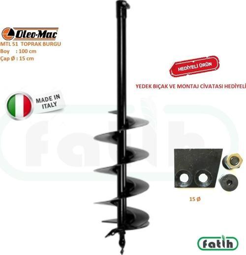 Toprak Burgu Uç 15 Ø X 100 CM MTL51 + MTL85R