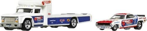 Premium Car Culture Team Transport FLF56-HCR40 '72 Plymouth Cuda FC & Retro Rig