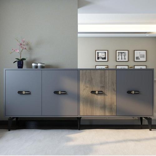 Cherryct 180 Cm Konsol(Kx180) Antrasit-Ceviz