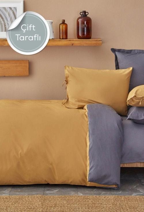 Home Hardal Çift Taraflı Tek Kişilik Nevresim Takımı PP