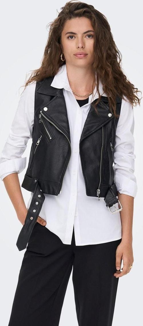 Onlvera Faux Waistcoat Kadın Deri Yelek