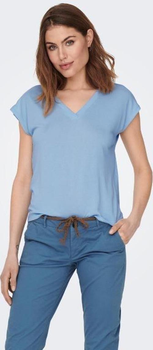 Onlfree Life S/S Mod V-Neck Top Jrs Noos Kadın T-shirt