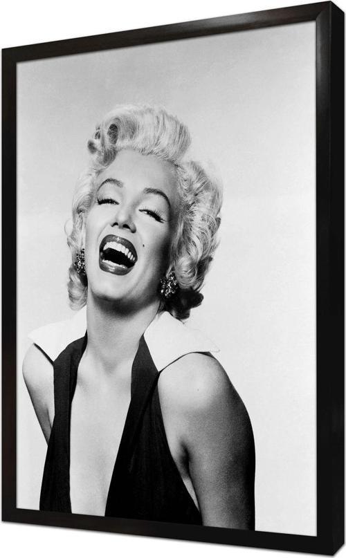 Marilyn Monroe Gülerken Çekilmiş Çerçeveli Mdf Tablo
