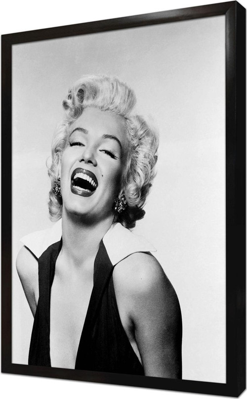 Marilyn Monroe Gülerken Çekilmiş Çerçeveli Mdf Tablo