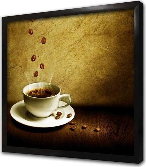 Kahve Fincanı Çerçeveli Mdf Tablo