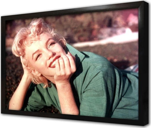 Marilyn Monroe Yeşil Kıyafetiyle Çerçeveli Mdf Tablo