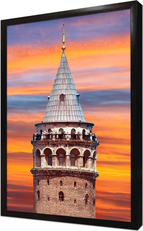 Istanbul Galata Kulesi Çerçeveli Mdf Tablo