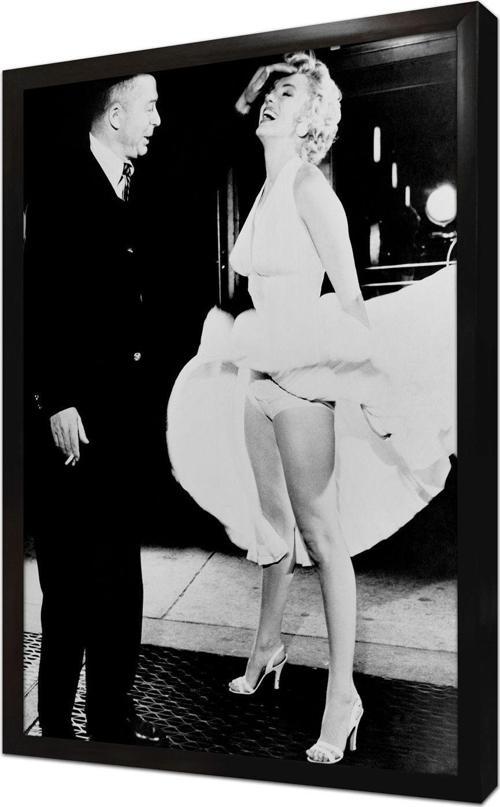 Marilyn Monroee Beyaz Kıyafetiyle Çerçeveli Mdf Tablo