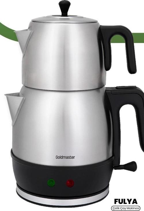 Fulya Inox 30 Bardaklık Geniş Kapasiteli 2200 Watt Paslanmaz Çelik Çay Makinesi Ve Su Isıtıcısı