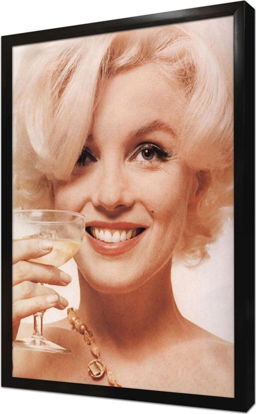 Marilyn Monroe Sarı Saçlarıyla Çerçeveli Mdf Tablo