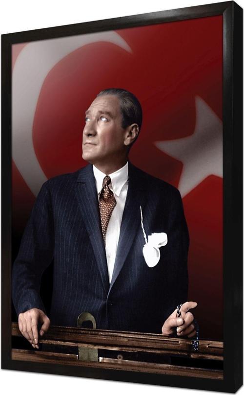 Istikbal Göklerdedir Atatürk Çerçeveli Mdf Tablo