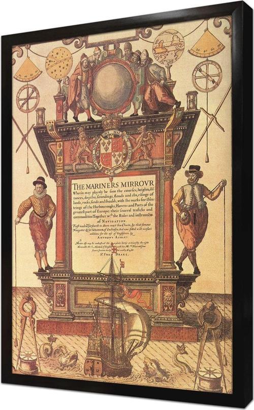 Eski Dünya Haritası Çerçeveli Mdf Tablo