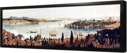 Istanbul Panorama Çerçeveli Mdf Tablo