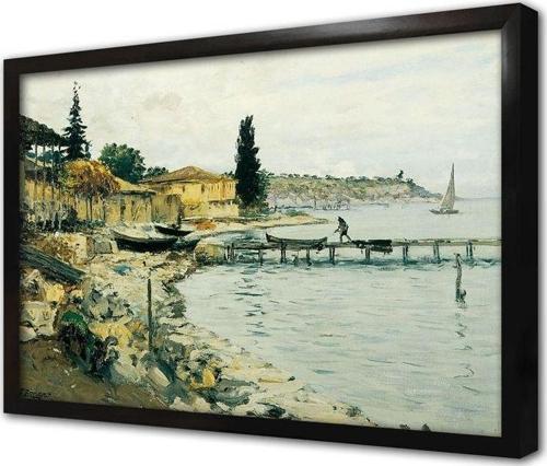 Istanbul Iskele Manzaralı Çerçeveli Mdf Tablo
