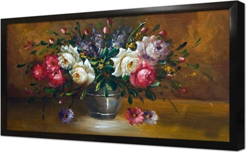 Vazoda Güller Çerçeveli Mdf Tablo