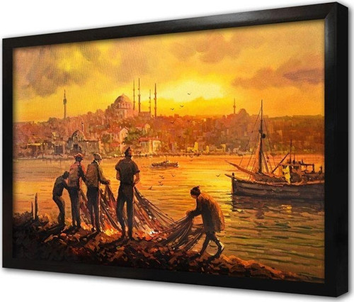 Günbatımı Istanbul Çerçeveli Mdf Tablo
