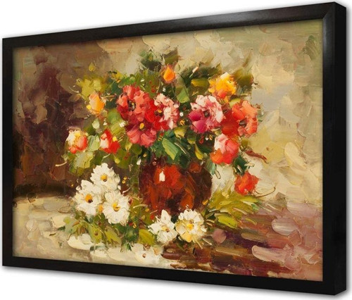 Vazoda Güller Çerçeveli Mdf Tablo