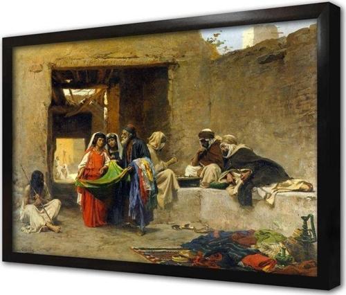 Kumaş Satıcısı Çerçeveli Mdf Tablo