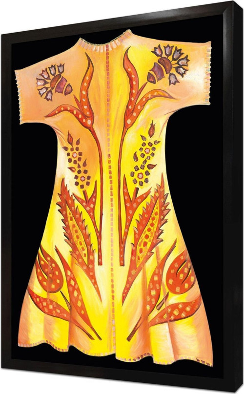 Sarı Kaftan Çerçeveli Mdf Tablo