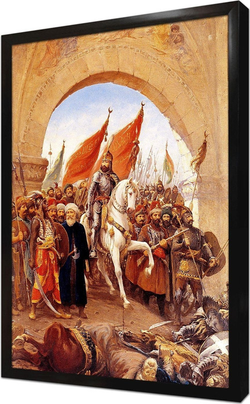 Fatihin Istanbula Girişi F Zonaro Çerçeveli Mdf Tablo