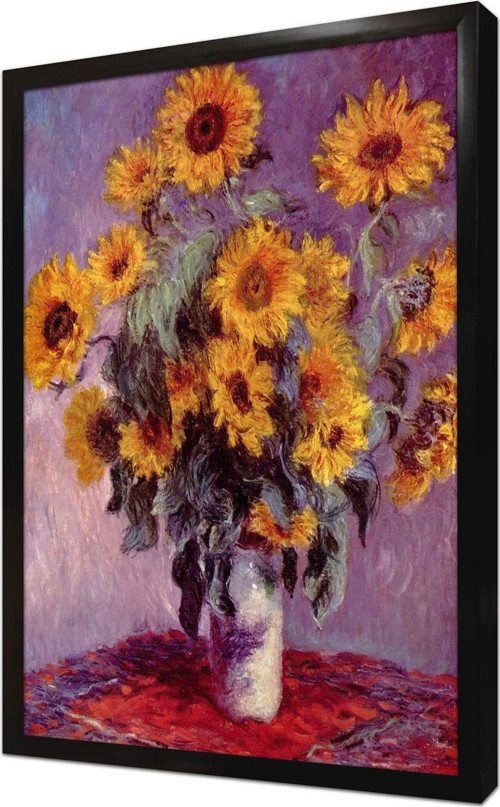 Monet Sunflowers Çerçeveli Mdf Tablo