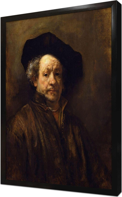 Portre Rembrandt Otoportre Çerçeveli Mdf Tablo