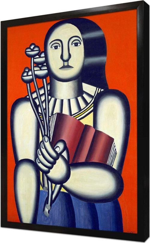 Woman With A Book Çerçeveli Mdf Tablo