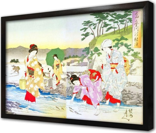 Japon Kadınlar Çerçeveli Mdf Tablo
