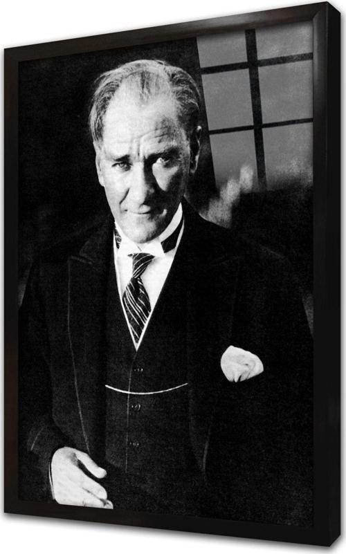 Atatürk Çerçeveli Cam Tablo