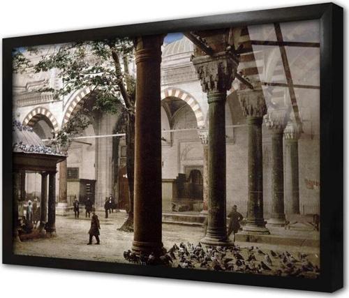 Eski Istanbul Çerçeveli Cam Tablo