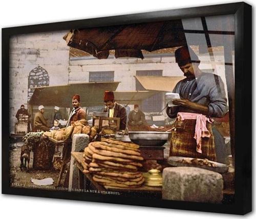 Eski Istanbul Çerçeveli Cam Tablo