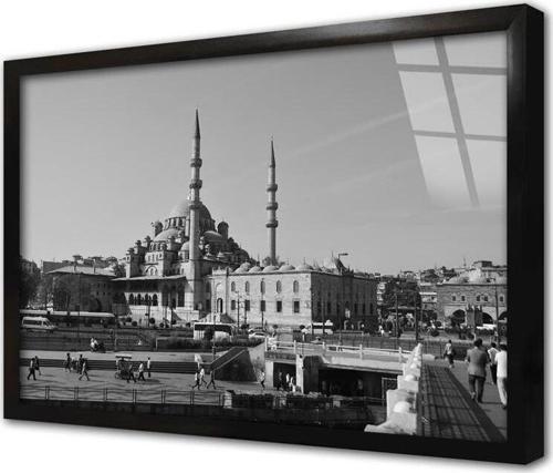 Istanbul Yeni Cami Çerçeveli Cam Tablo