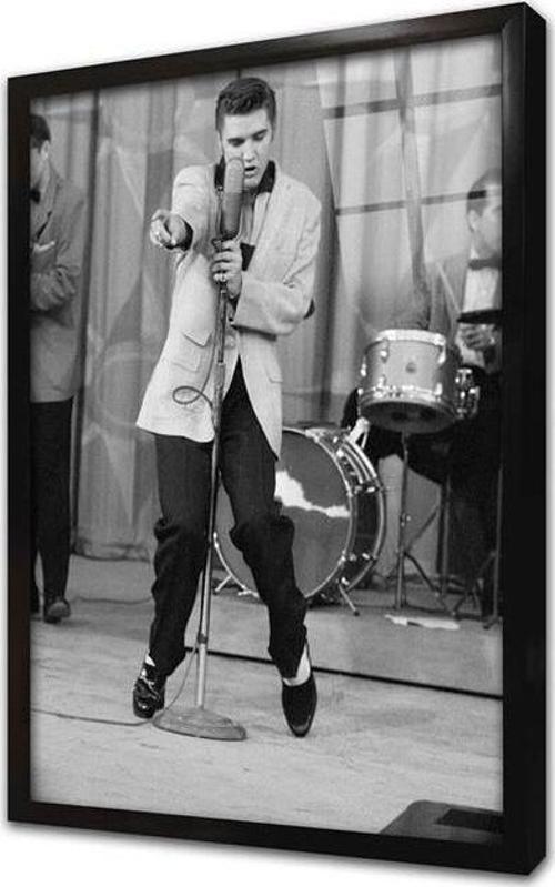 Elvis Presley Çerçeveli Cam Tablo