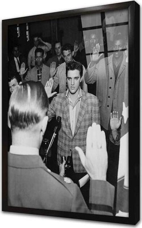 Elvis Presley Çerçeveli Cam Tablo