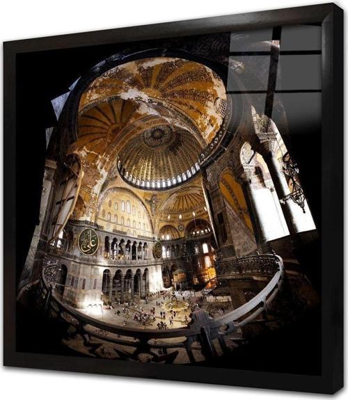 Istanbul Ayasofya Müzesi Çerçeveli Cam Tablo
