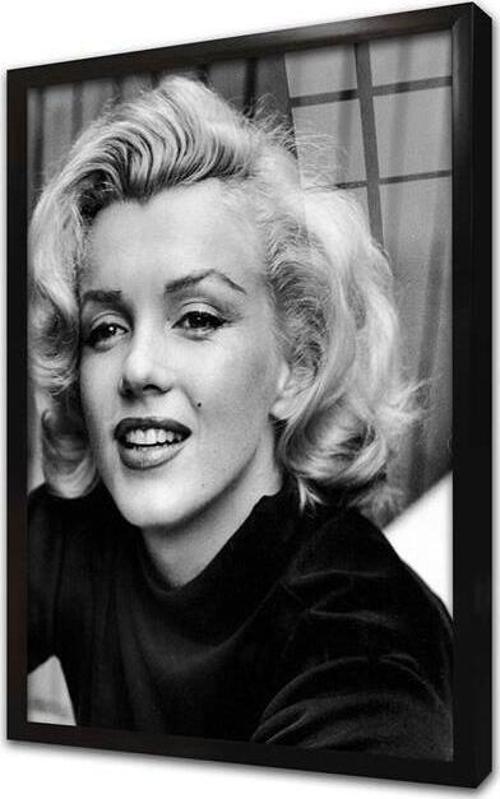 Marilyn Monroe Çerçeveli Cam Tablo