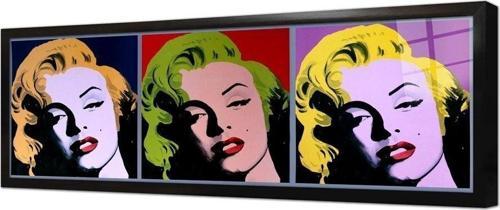 Marliyn Monroe Pop Art Çerçeveli Cam Tablo