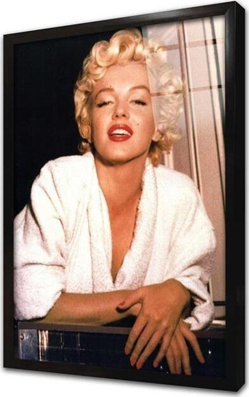 Marilyn Monroe Çerçeveli Cam Tablo