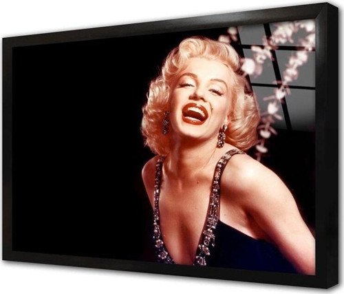 Marilyn Monroe Çerçeveli Cam Tablo