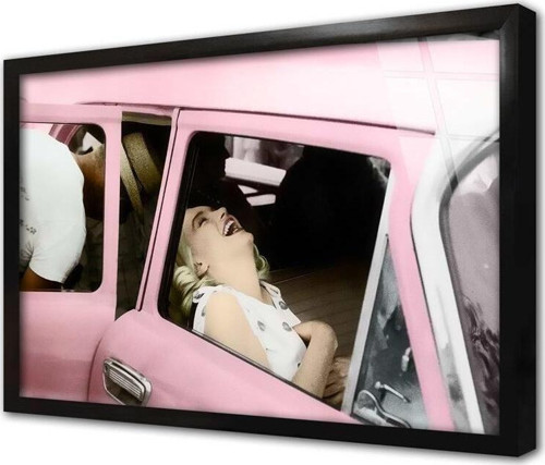 Marliyn Monroe Muazzam Gülüşü Çerçeveli Cam Tablo