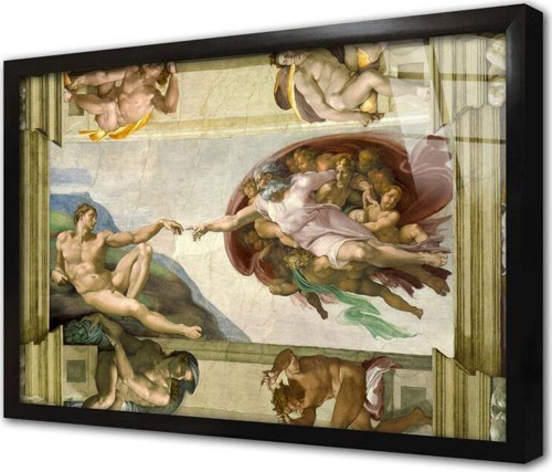 Sistine Chapel Çerçeveli Cam Tablo