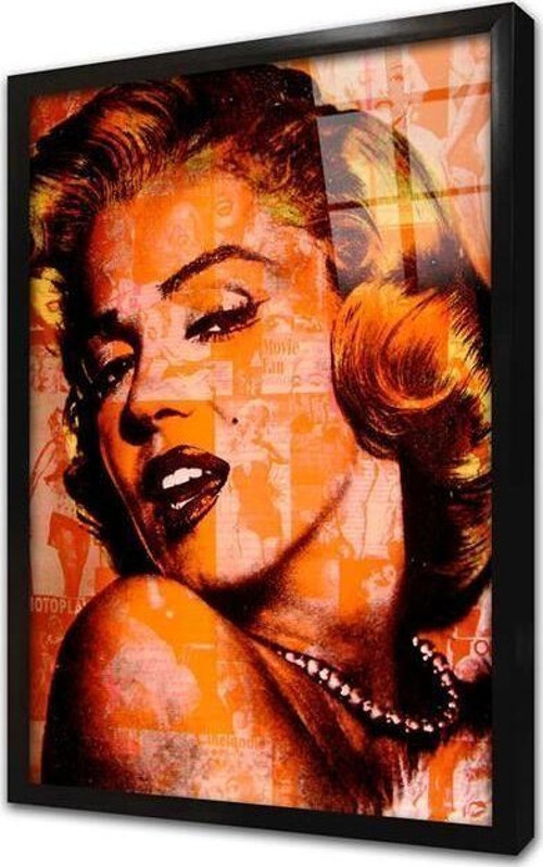 Marilyn Monroe Çerçeveli Cam Tablo