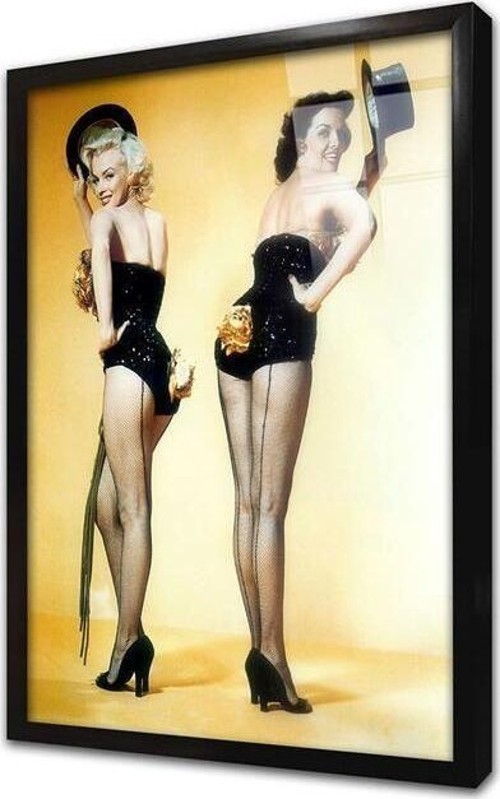 Renkli Marilyn Monroe Çerçeveli Cam Tablo