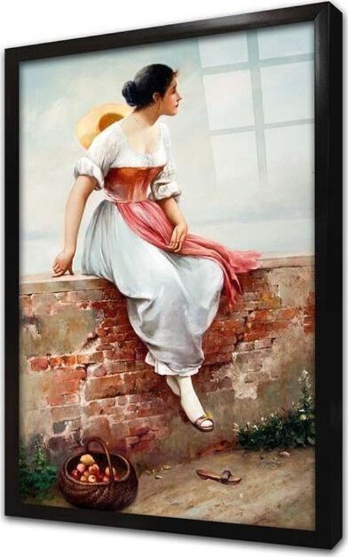 Eugene De Blaas Çerçeveli Cam Tablo